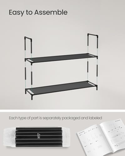 SONGMICS Shoe Rack, 10-Tier Shoe Shelf, Shoe Storage Organizer