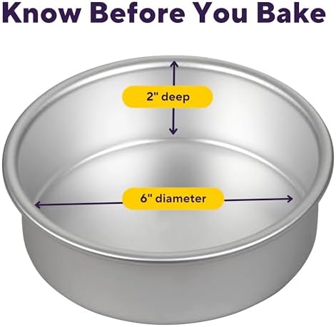 Wilton Aluminum Round Cake Pan, Made Without PFAS, 6 in