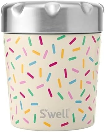 S'well Stainless Steel Ice Cream Chiller, 16oz, Sweet Sprinkle, Triple Layered Vacuum Insulated Container Keeps Ice Cream Frozen For Up To Four Hours, BPA Free