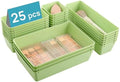 Vtopmart 25 Pack Plastic Drawer Organizers with Anti-slip Rubber Pads