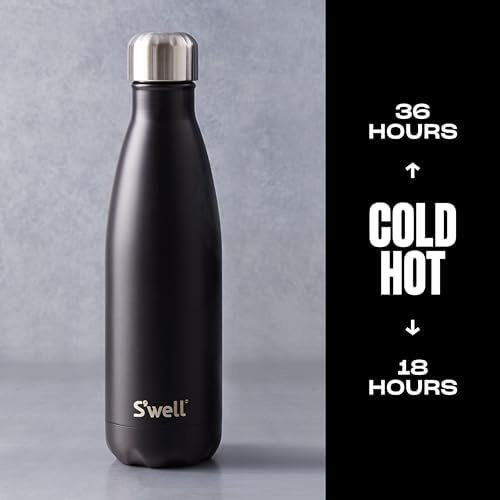 S’well Stainless Steel 17oz Water Bottle, London Chimney Design, Triple-Layer Vacuum Insulation Keeps Drinks Cold for 36 Hours and Hot for 18, BPA Free