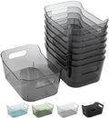 Tiawudi 8 Pack Plastic Storage Bins, Clear Pantry Organizers and Storage Containers, Multi-Use Organizer Bins for Kitchen, Bathroom, Office, Shelf, Fridge, Home Edit and Cabinet Organizers
