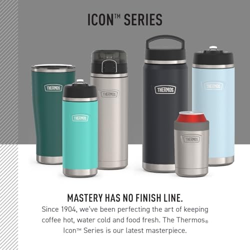 THERMOS ICON SERIES, Stainless Steel Tumbler with Slide Lock, 18 Ounce, Mystic Navy