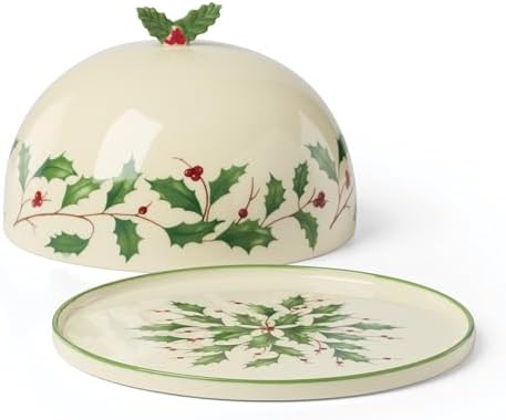 Lenox Holiday Small Porcelain Christmas Covered Serving Dish