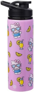 Silver Buffalo Hello Kitty Summer Style, Stainless Steel Water Bottle, 25oz