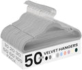 SONGMICS Velvet Hangers 50 Pack, Non-Slip Clothes Hangers, Space-Saving