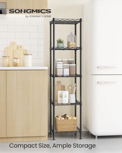 SONGMICS 5-Tier Bathroom Shelf, Storage Rack for Small Space
