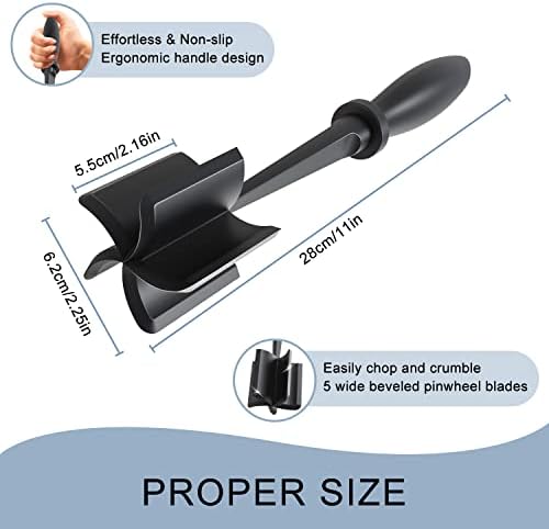 2 Pack Meat Chopper Ground Beef Masher Tool for Hamburger