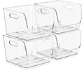 Sorbus Clear Pantry Organizer with Stackable Storage Bins, Open Front