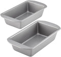 Farberware Nonstick Bakeware Bread and Meat Loaf Pan Set for Baking, Gray