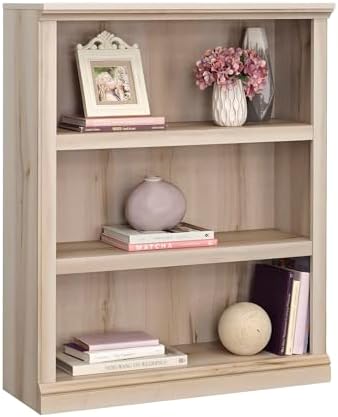 Sauder Miscellaneous Storage 3-Shelf Display Bookcase, Pacific Maple Finish