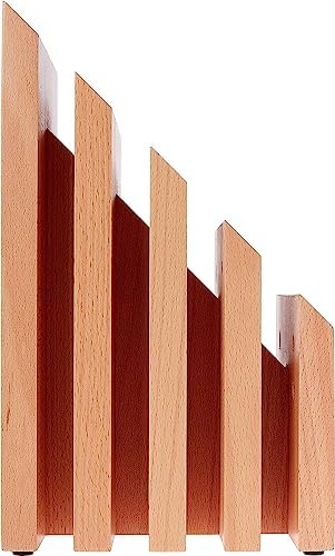 ZWILLING Upright Magnetic Knife Block, Made in Italy, Natural Beechwood Kitchen Knife Holder, Contemporary Countertop Storage