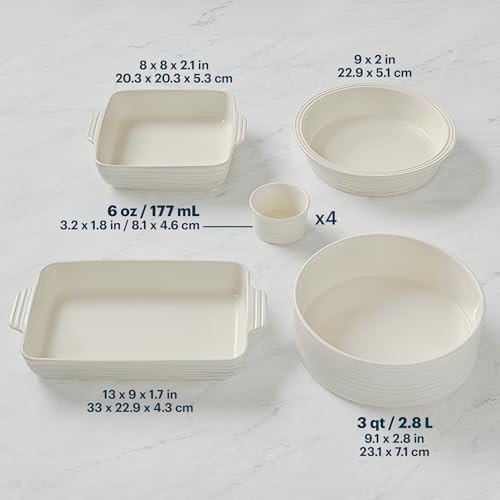 Pyrex 8-Piece Ceramic Complete Nonstick Bakeware Set