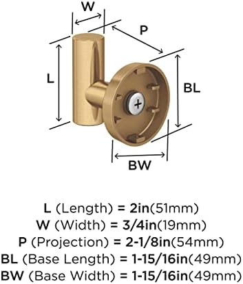 Amerock Arrondi Single Prong Champagne Bronze Wall-Mounted Hook
