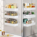 Mystozer Magnetic Spice Rack for Refrigerator White, 6 Pack