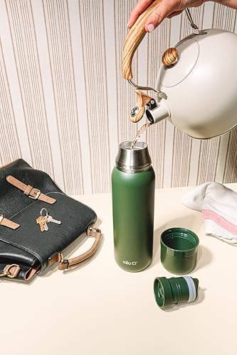 Ello Therma 32oz Insulated Stainless Steel Thermos with Cup Lid, Green