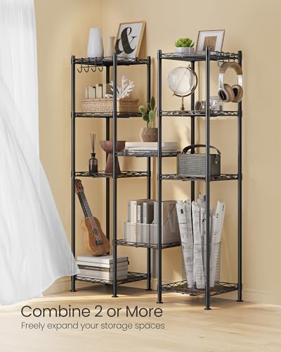 SONGMICS 5-Tier Bathroom Shelf, Storage Rack for Small Space