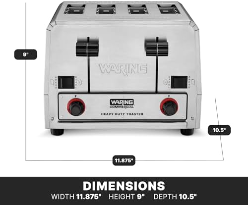 Waring 4-Slot Toaster with 380 Slices an Hour & 240V