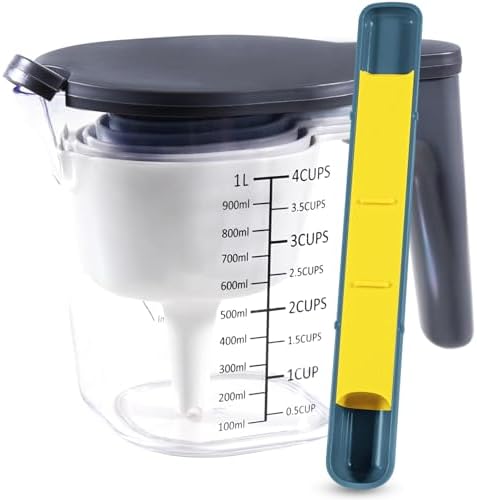 11-Pc Stackable Measuring Cups & Spoons Set with Lids, Blue
