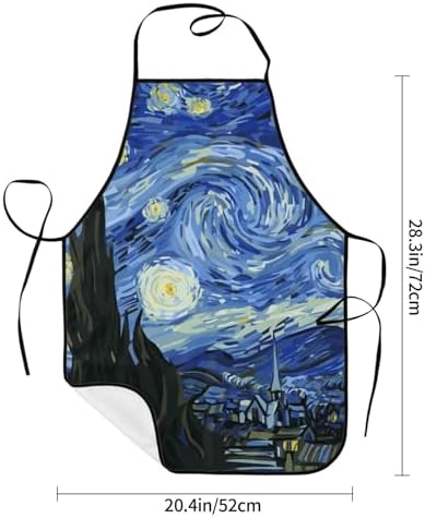 Sigouyinei Waterproof Kitchen Apron For Women Men Soft Bib Work With Pocket