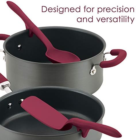 Rachael Ray 47916 3-Piece Lazy Tool Nylon Slotted Turner Set, Burgundy