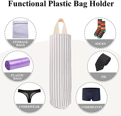 TOGETRUE Plastic Bag Holder, Wall Mount Grocery Bag Organizer for Home Kitchen Decor (Grey)