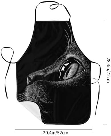 Sigouyinei Waterproof Kitchen Apron For Women Men Soft Bib Work With Pocket