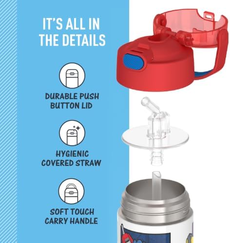 THERMOS FUNTAINER Water Bottle with Straw, 12oz, Transformers