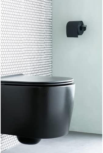 Brabantia Mindset Wall Mounted Toilet Roll Holder (Mineral Infinite Gray) Wide Opening, Bathroom Tissue Rack, Concealed Fixings, Anti-Rust Materials