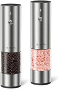 Ultrean Electric Salt and Pepper Grinder Set, Rechargeable,Stainless Steel