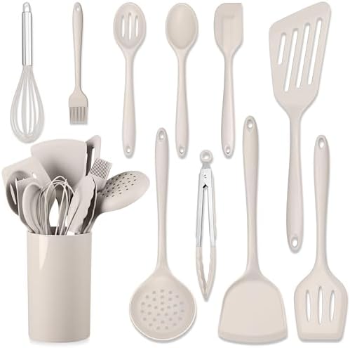 HaWare 11PCS Silicone Cooking Utensils Set, Kitchen Utensils with Holder