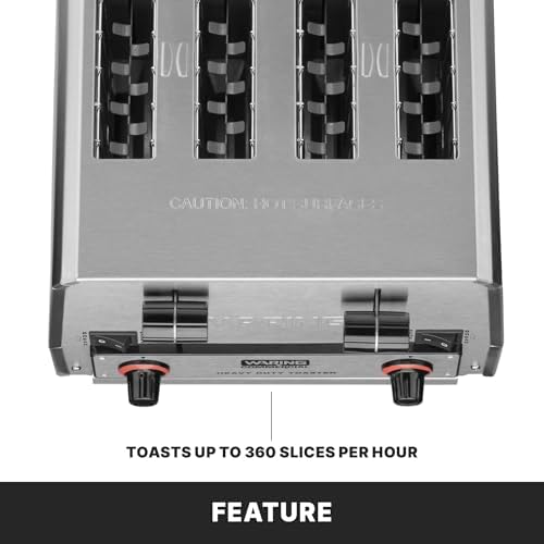 Waring 4-Slot Toaster with 380 Slices an Hour & 240V