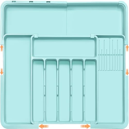 Homecor Silverware Organizer - Expandable Large Kitchen Drawer Organizer