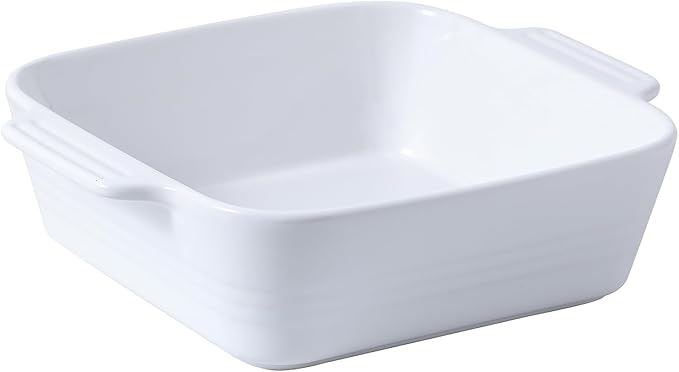 DOWAN 8x8 Baking dish, Square Baking Pan, Ceramic Casserole Dishes by DOWAN