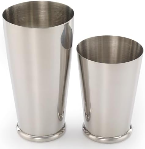 Barfly Cocktail Shaker Set with Weighted Bottom, Deluxe 18 and 28 oz, Stainless Steel