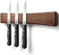 10 Inch Acacia Wood Magnetic Knife Holder with Multipurpose Use, Magnetic Knife Holders for Kitchen, Wooden Knife Rack, Magnet Strips for Knives & Metal Utensils, Tool Holder, Art Supply Organizer