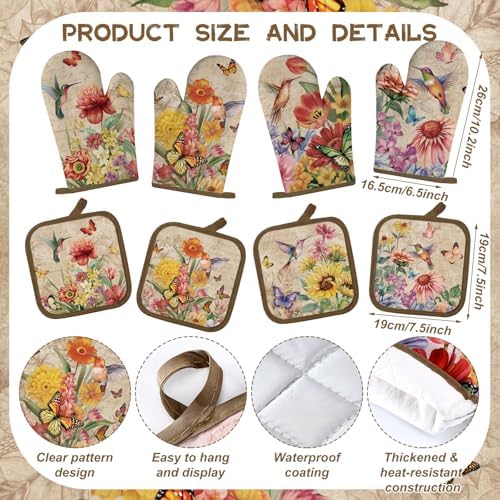 SiliFine 12 Pcs Summer Hummingbird Kitchen Accessories Set