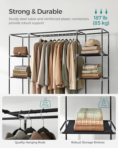 SONGMICS Closet Wardrobe, Portable Closet, Clothes Storage Organizer