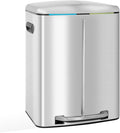FDW | 10 Gallon Trash Can with Lid | Stainless Steel | Fingerprint-Proof | Made by FDW