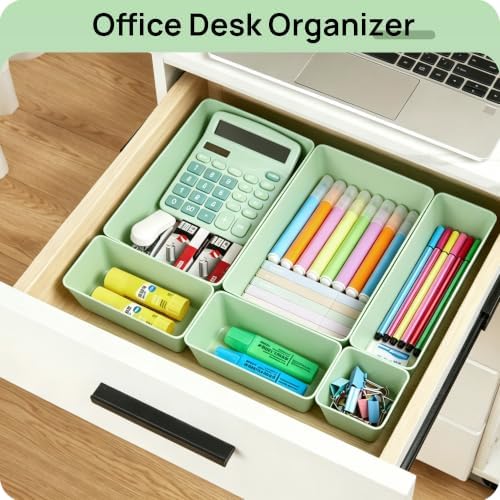 Vtopmart 25 Pack Plastic Drawer Organizers with Anti-slip Rubber Pads