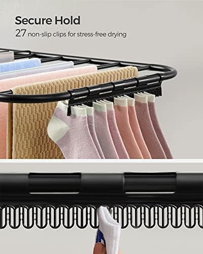 SONGMICS Clothes Drying Rack, Foldable Space-Saving Laundry Drying Rack