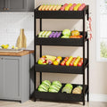 Tribesigns Fruit and Vegetable Basket Stand Rack,4-Tier Produce Shelf Black