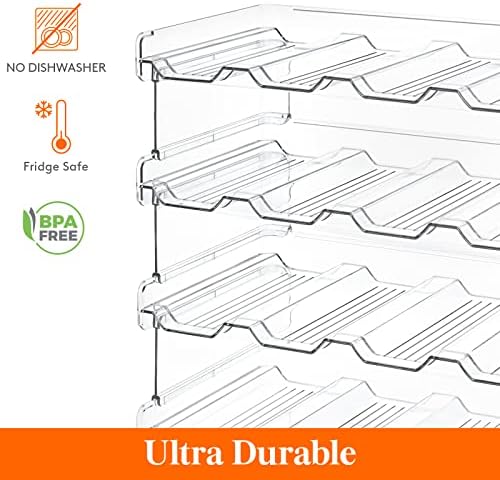 Lifewit Stackable Water Bottle Organizer for Cabinet, Clear Tumbler Holder