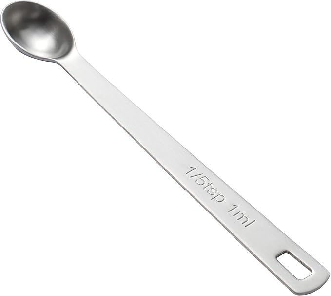1PCS 1/5 Teaspoon Single Tiny Measuring Spoon, Small Individual Stainless Steel by BERYLER