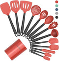 Coukre Silicone Kitchen Cooking Utensils Set, Heat Resistant, 14-Piece