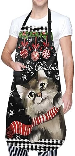 Giwawa Apron Unisex Resistant 33 x 28 inches with 2 Pockets Cooking Kitchen Aprons Suitable for BBQ Grill Drawing Haircut