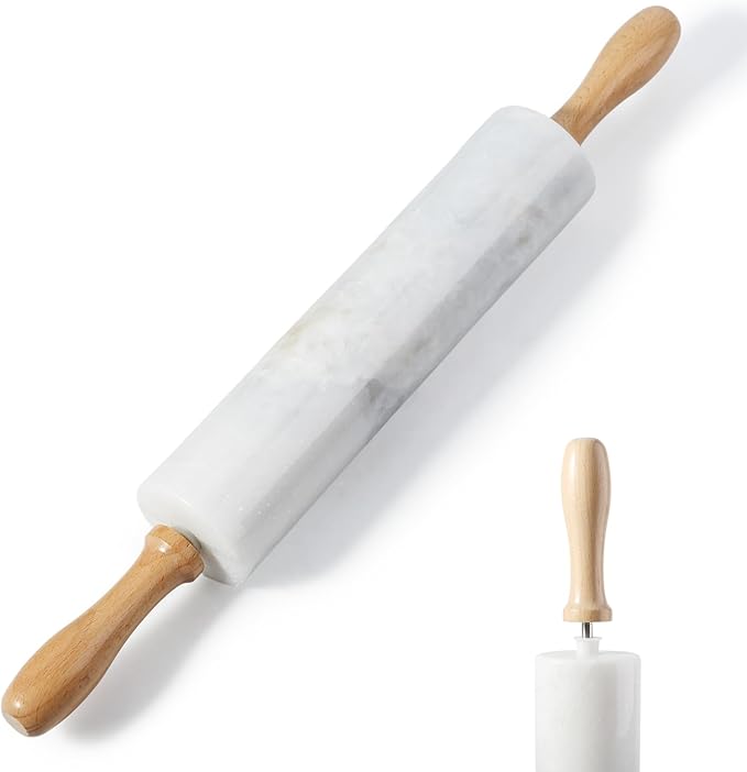 Koville White Marble Rolling Pin by Koville