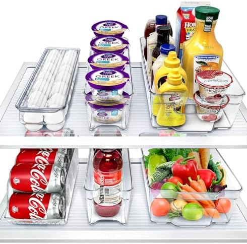 Sorbus Fridge Organizers and Storage Bins for Pantry & Fridge (6 Piece Set)
