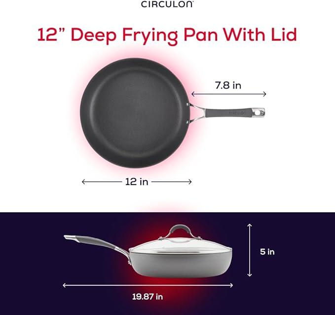 Circulon Radiance Deep Hard Anodized Nonstick Frying Pan /Skillet - Image 3