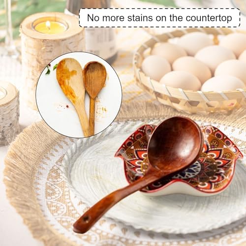 Miamolo Ceramic Spoon Rest for Kitchen Counter, Cooking Spoon Holder, Boho